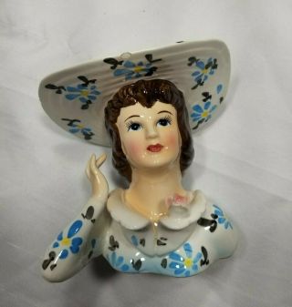 Vintage Lady Head Vase Lefton 