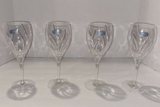 Vintage Cristal J.  G.  Durand Agena Wine Glasses Set Of 4