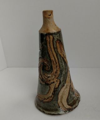 Studio Art Pottery Stoneware Glazed Bud Vase Weed Pot Rustic Organic Shapes 7 "