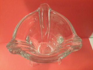 DAUM France 1950s Heavy Clear Crystal Art Vase Signed EUC 2