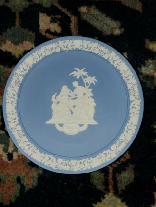 Vintage Wedgwood Jasperware Valentine Plate Ltd Ed 1992 Eng Blue Antony & Cleopa