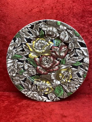 Myott Son & Co.  England Bermuda 899 10 - 3/4 " Flower Scarce Platter