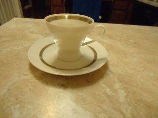 Rosenthal Taupe Band After Dinner Small Cup And Saucer