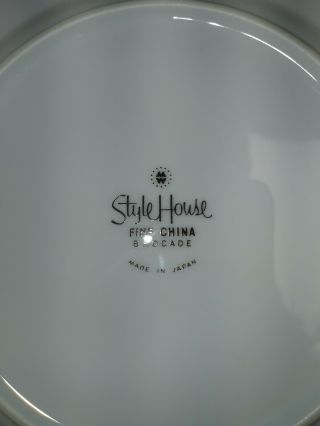 Set Of 4 Style House " Brocade " Four 7 7/8 " Fine China Salad Plates