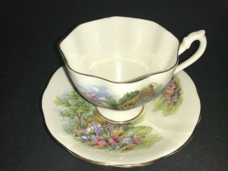 Bone China Cup & Saucer Royal Albert Country Cottage House