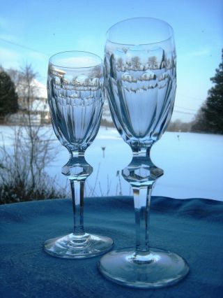 WATERFORD IRISH CRYSTAL.  CURRAGHMORE PATTERN.  TWO 6 3/8 