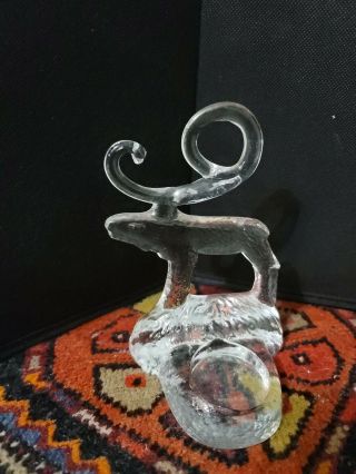 Kosta Boda Reindeer by Bertil Vallien Art Glass Sculpture Candle Holder 2