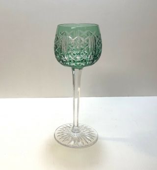 1 Saint Louis (st.  Louis) Riesling Emerald Green Cut To Clear Crystal Wine Glass