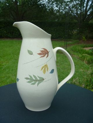 Vintage Franciscan Mid Century Modern Autumn Leaves Leaf Tall Pitcher