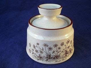 Vintage Noritake Stoneware Desert Flowers Sugar Bowl With Lid Japan 8341 Retro