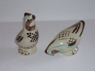 Vintage Red Wing Pottery Quail Salt Pepper Shakers