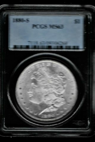 Year Was $69.  95 Now $54.  95 Pcgs Ms - 63 1880 - S Morgan Silver Dollar