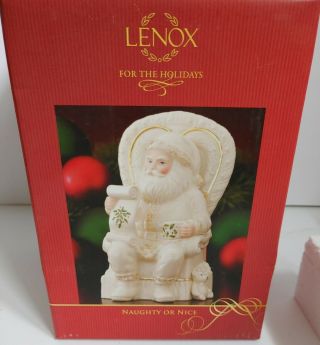 Lenox For The Holidays Naughty Or Santa Claus Figurine