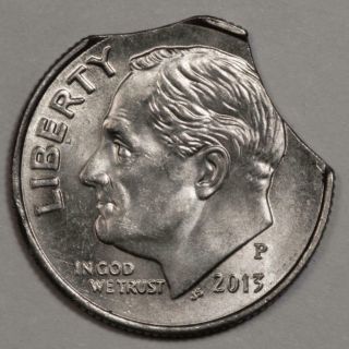 2013 P Double Clip Roosevelt Dime Error Very Rare Date For Error Coins