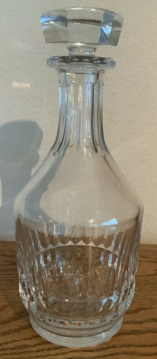 Baccarat Crystal Decanter 8.  5 Tall,  One Tiny Chip On Stopper Base
