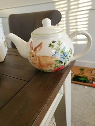 Floral Bunny By Grace’s Tea Ware Fine Ceramics 2019 Teapot