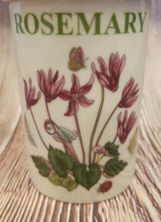 Portmeirion Botanic Garden Cyclamen Spice Jar ROSEMARY Herb Container with Lid 2