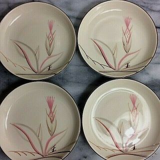 Winfield China Dragon Flower Bread And Butter Plates Set Of 4 - 5 7/8 " Vintage