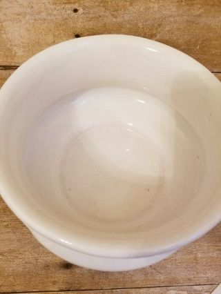 Homer Laughlin White Ironstone Chamber Pot with single handle vintage 2