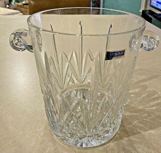 , Marquis By Waterford Brookside Crystal Ice Bucket W Handles