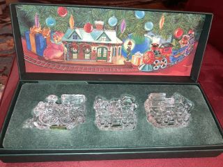 Marquis By Waterford Crystal The Christmas Train Set Of 3 Ch4714
