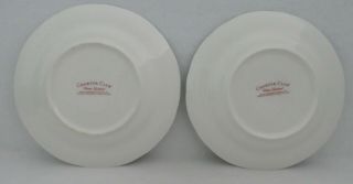 CHARTER CLUB WINTER GARLAND Holly Ribbon LUNCHEON SALAD PLATES Set of 2 9 