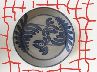 Vtg.  Beaumont Brothers Pottery 1994 Blue Salt Glaze Crooksville Plate