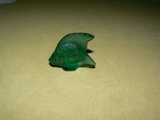 Lalique Signed Fish Poisson Emerald Green Cachet Perfect 3001000 (na)