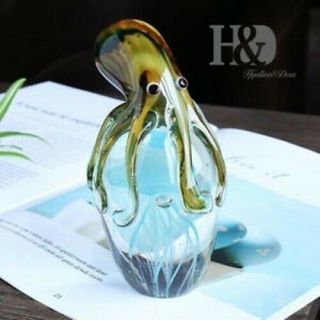 Glass Jellyfish&Octopus Animal Wedding Art Glass Blown Crafts Home Figurine Gift 2