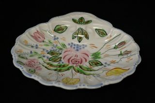 Vintage Blue Ridge Southern Potteries Seashell Pink Floral Dish