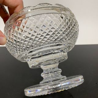 Waterford Cut Crystal Art Glass Candy Bowl Footed Compote Stand