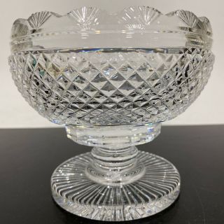 WATERFORD Cut Crystal Art Glass Candy Bowl Footed Compote Stand 2