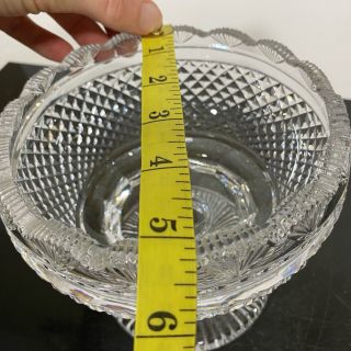 WATERFORD Cut Crystal Art Glass Candy Bowl Footed Compote Stand 3