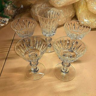 Vintage T.  G.  Hawkes Cut Crystal 7334 " Mallory " - Water Goblet & (4) Tall Sherbets