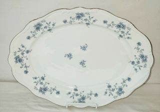 Haviland Bavaria China Blue Garland 13 1/4 " Oval Platter