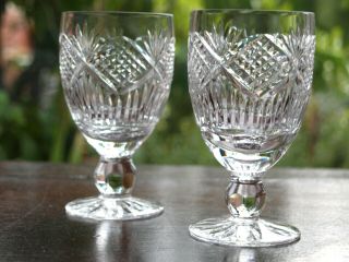 Tyrone Crystal Slieve Donard Gin & Tonic Glass Pair Vintage Made In Ireland