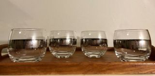 Mid - Century Set Of 4 Roly Poly Glasses,  Dorothy Thorpe,  Mad Men,  Train,  Universal