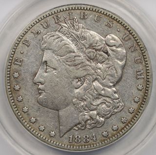 1884 - S Morgan Dollar $1 XF EF 40 Details ANACS 3