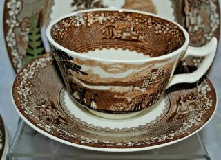 Vtg Royal Staffordshire England Jenny Lind 1795 Tea Cup Saucer Set