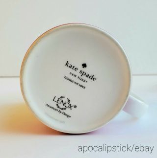 Kate Spade Lenox “Eat Cake For Breakfast” Mug Hot Pink White Cup 2