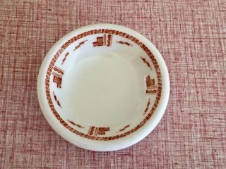 Vintage Art Deco Wallace China/restaurant Ware Aztec 2 Pattern 3 " Butter Pat