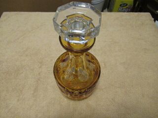 Ajka Cut To Clear Crystal Amber Decanter