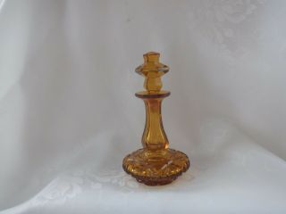 Antique Victorian Amber Glass Scent /perfume Bottle Unusual Shape 5 3/4 " C.  1880