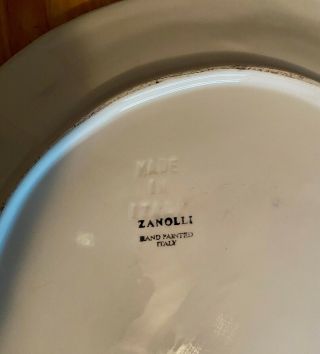 Zanolli fish platter made in Italy,  hand painted designs 2