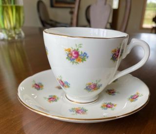 Vintage Adderley English Fine Bone China Tea Cup & Saucer Floral
