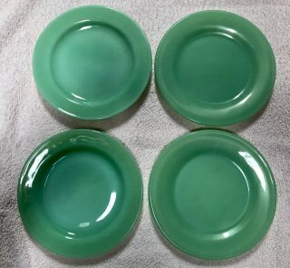 Vintage Jadeite / Jadite Fire - King Four 6 3/4” Pie - Salad Plates