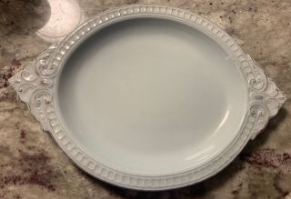 Matceramica Made In Portugal Blue Oval Serving Tray Platter 16 "
