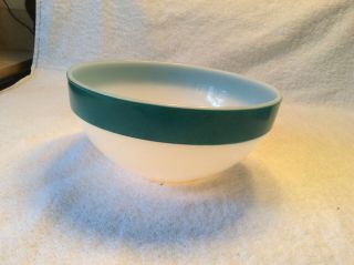 Fire King Anchor Hocking Milk Glass Colonial Mixing Bowl Blue Banded 7’’1/4