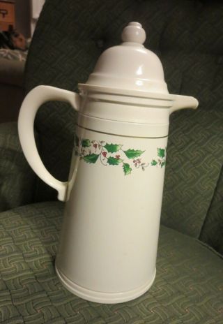 Fine China Japan Christmas Holly Berries Coffee Carafe