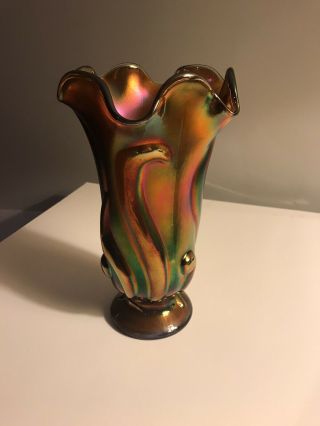 Carnival Iridescent Fenton Glassware Vase